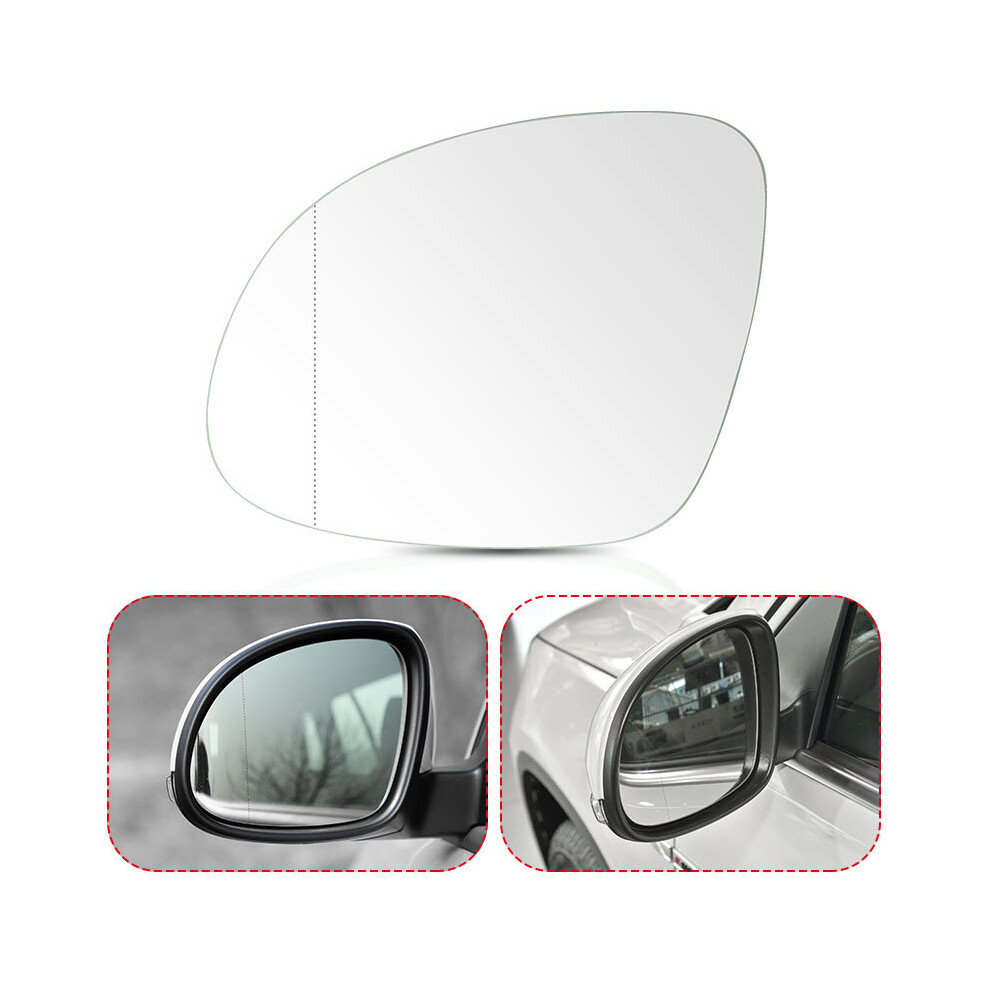 (Left) Left Right Side Rearview Heated Wing Mirror Glass For Vw Tiguan 2009 2010 9486291538377