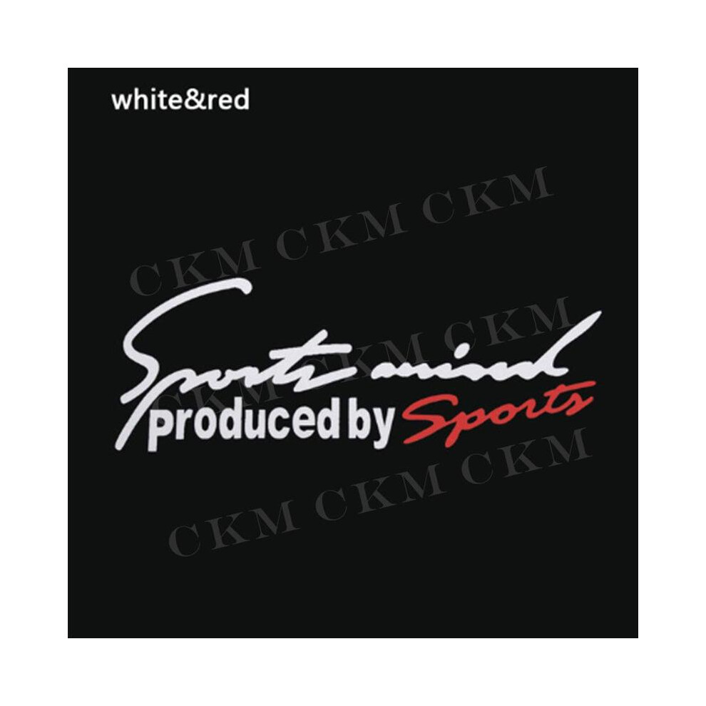 (White) Car Sports Style Car Stickers Emblem Badge Decal Bonnet Stickers Accessories White 9486291514937