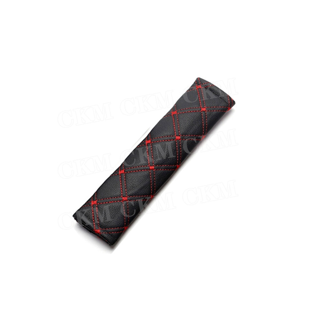 ( Red) Car Accessories Seat Belt Pu Leather Safety Belt Shoulder Cover Breathable Black/Red 9486291517082