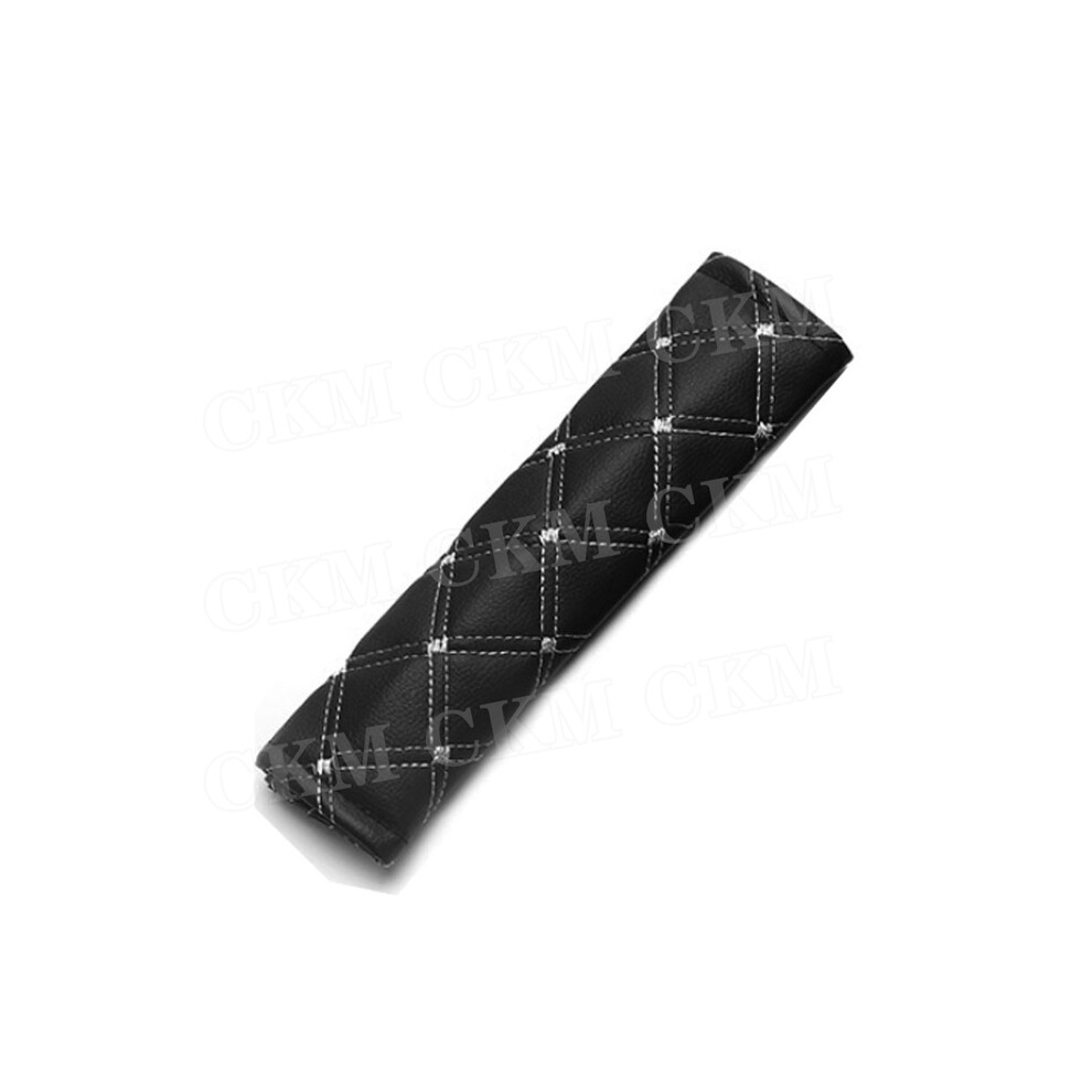 ( White) Car Accessories Seat Belt Pu Leather Safety Belt Shoulder Cover Breathable Black/White 9486291517099