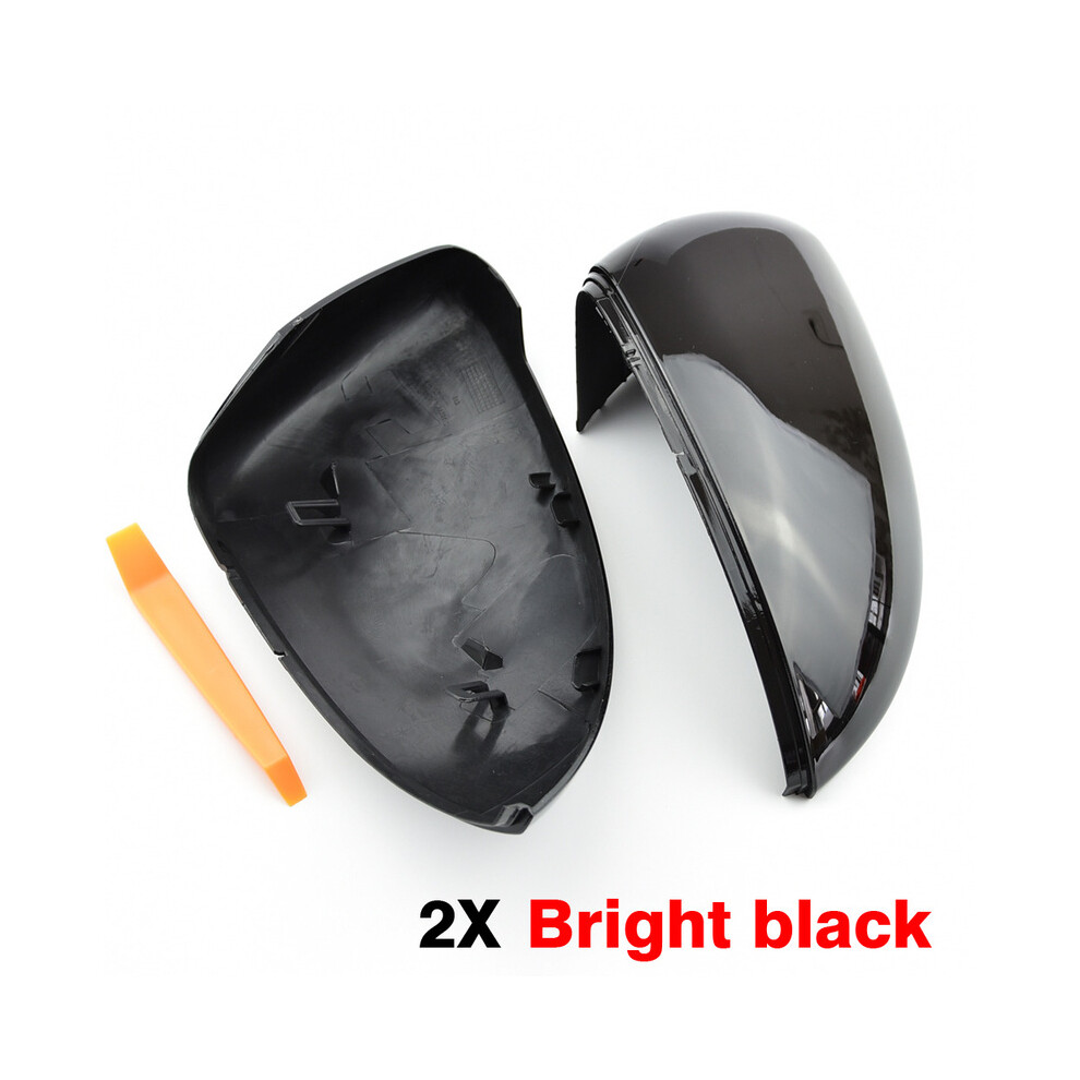 (Bright ) Rearview Mirror Cover Side Wing Rear View Mirror Case Covers Glossy Black 9486291540677