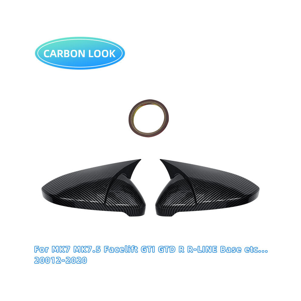 (Mk7 Mk7.5 Carbon) For Vw Golf Mk6 Mk7 7.5 Gti R Gtd Base 2009-2020 2Pcs Side Rearview Mirror 9486291540868
