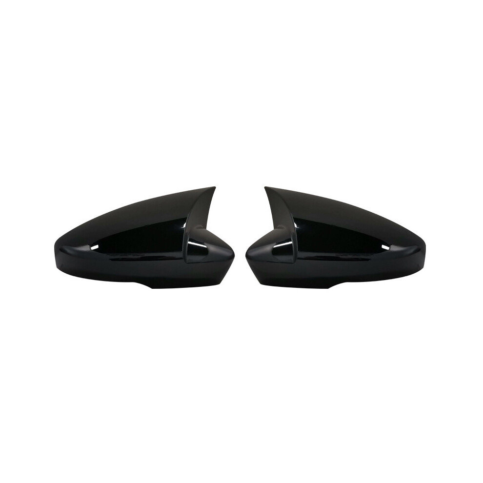(Bright ) Car Rearview Mirror Covers Side Wing Caps For Skoda Octavia Mk3 A7 5E Black 9486291541766