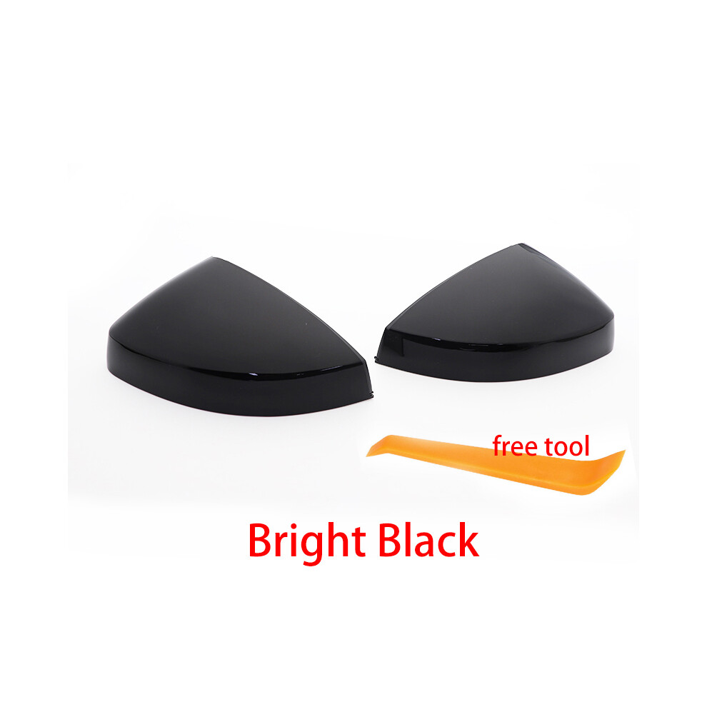 (Black) Replacement Side Mirror Cap Covers For Audi A3 S3 8V Rs3 Glossy Pearl Black 9486291542046