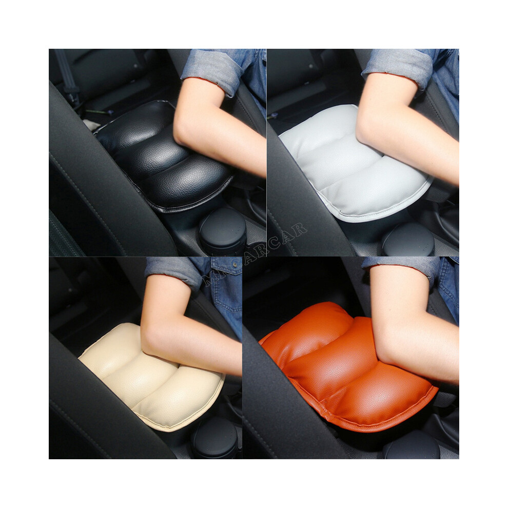 (Black) Universal Pu Auto Console Central Armrest Soft Pad Cushion Mat 4 Color Black 9486291517440