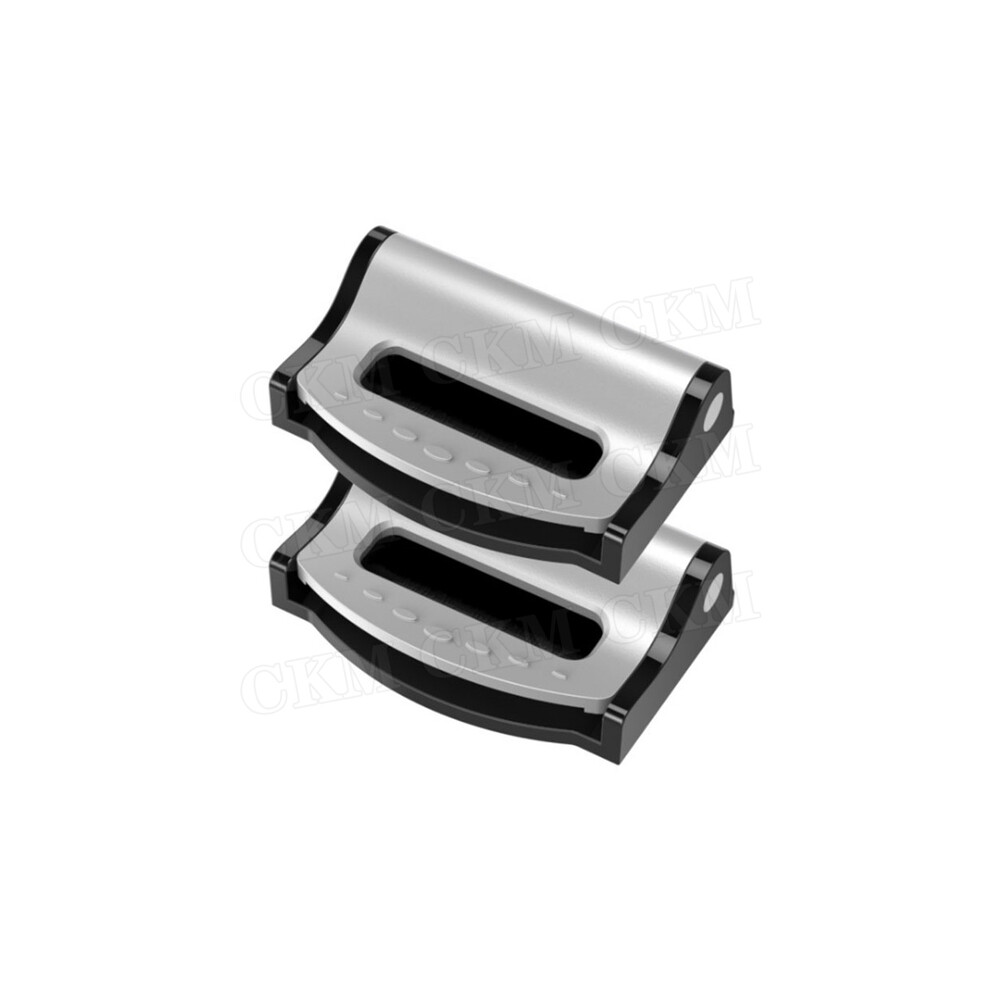 (Silver) 2Pcs Car Safety Seat Belt Buckle Clip Seatbelt Stopper Adjuster Clip To Silver 9486291517525