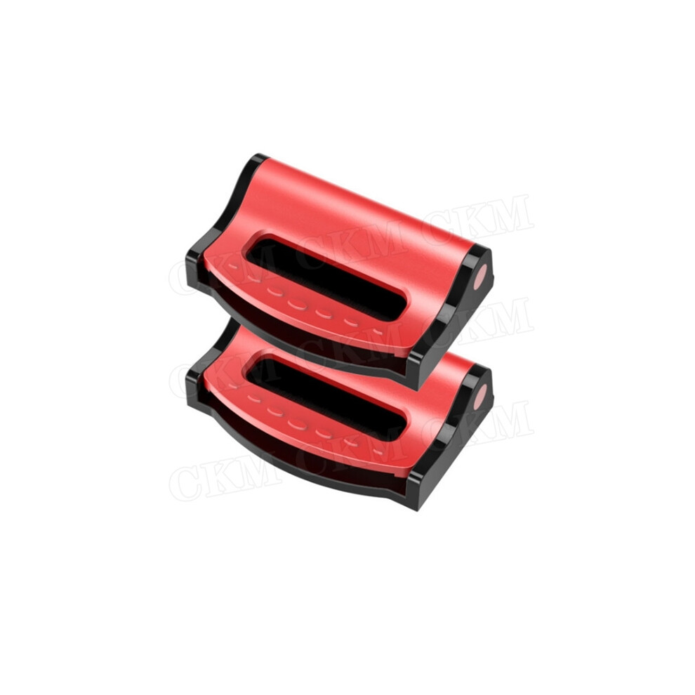 (Red) 2Pcs Car Safety Seat Belt Buckle Clip Seatbelt Stopper Adjuster Clip To Red 9486291517518