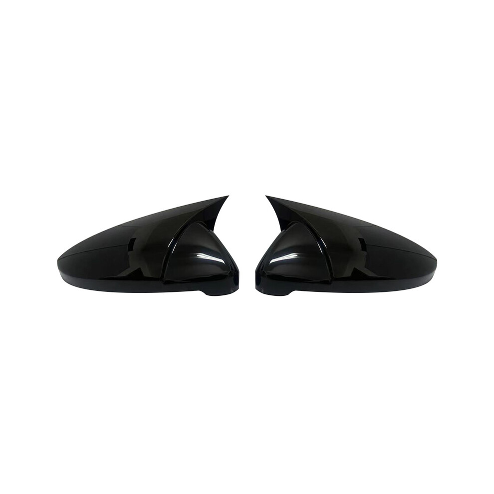 (Gloss ) 2Pcs Side Wing Rearview Mirror Shell Cover Trim For Vw Golf 7 Mk7 7.5 Black 9486291544682