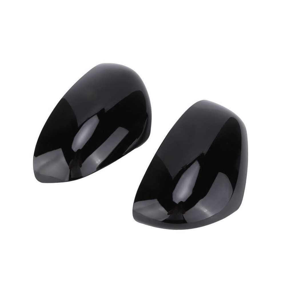 (Glossy ) 1 Pair Rearview Mirror Caps Stick On Protective Housing For Smart Fortwo/Forfour Black 9486291544958