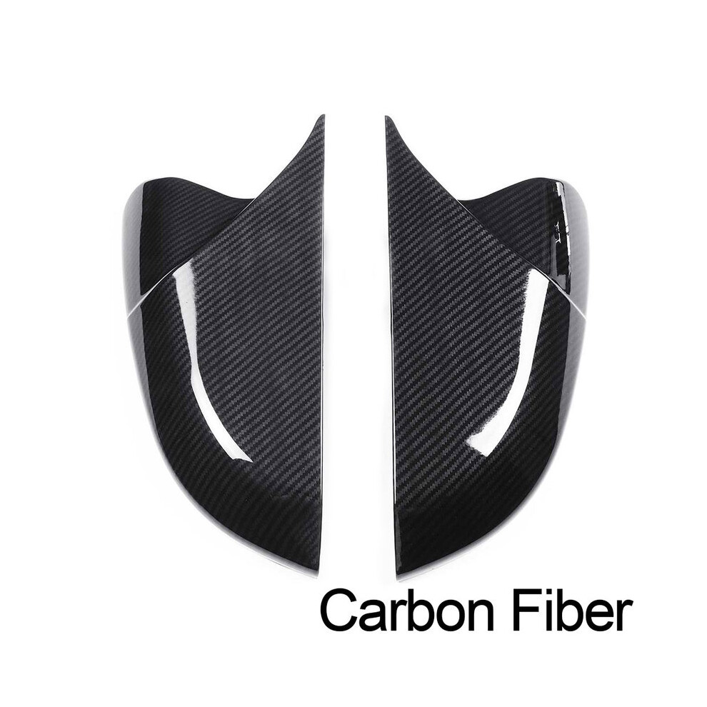 (Carbon Fiber) Horn Shape Abs Carbon Fiber Style Rear View Side Mirror Cover Rearview 9486291544842