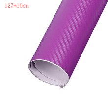 (type1 purple) Carbon Fiber Vinyl Film 3D Solid Small Texture High Gloss Car Wrap Roll