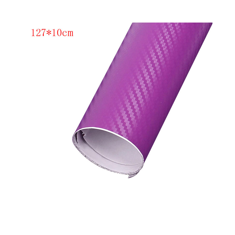 (Type1 ) Carbon Fiber Vinyl Film 3D Solid Small Texture High Gloss Car Wrap Roll Purple 9486291517631