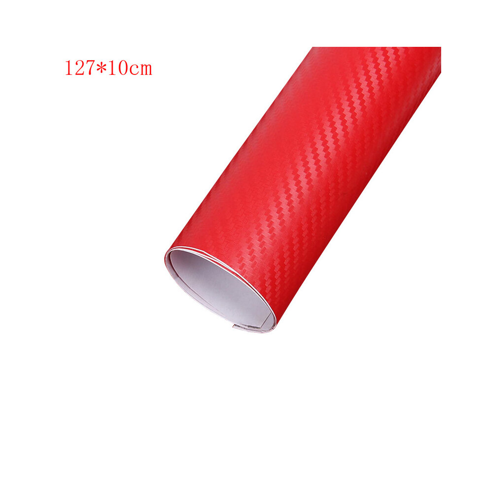 (Type1 ) Carbon Fiber Vinyl Film 3D Solid Small Texture High Gloss Car Wrap Roll Red 9486291517648
