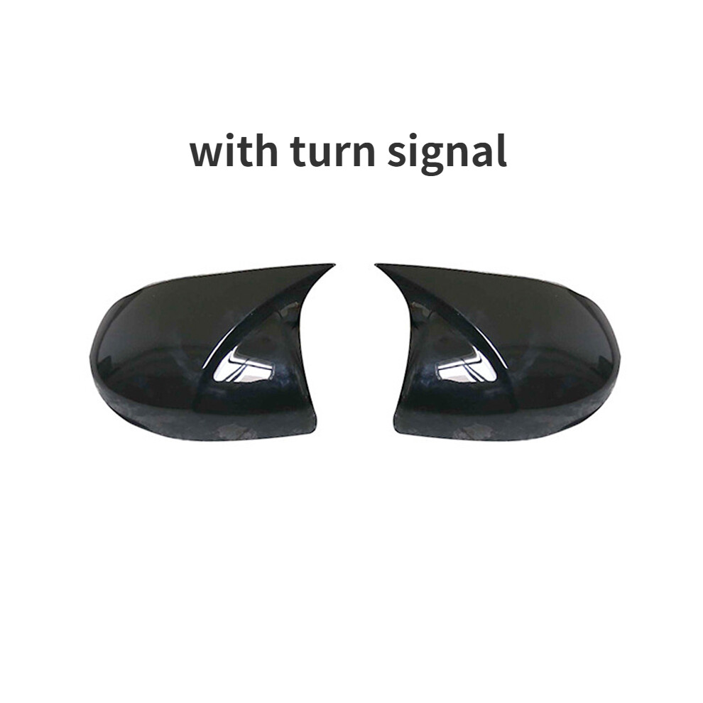 (High Profile ) Side Rearview Mirror Cap Wing Mirror Cover Fit For Honda Fit Jazz Gk5 Black 9486291544972