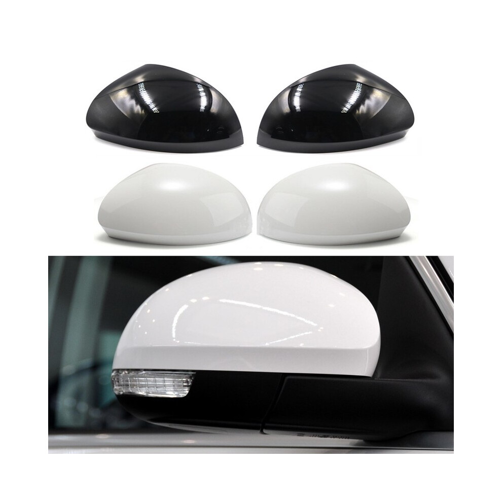 (Only 1 Left ) Left Right Gloss Side Rear View Mirror Cover Shell Cap Housing White/Black 9486291546198