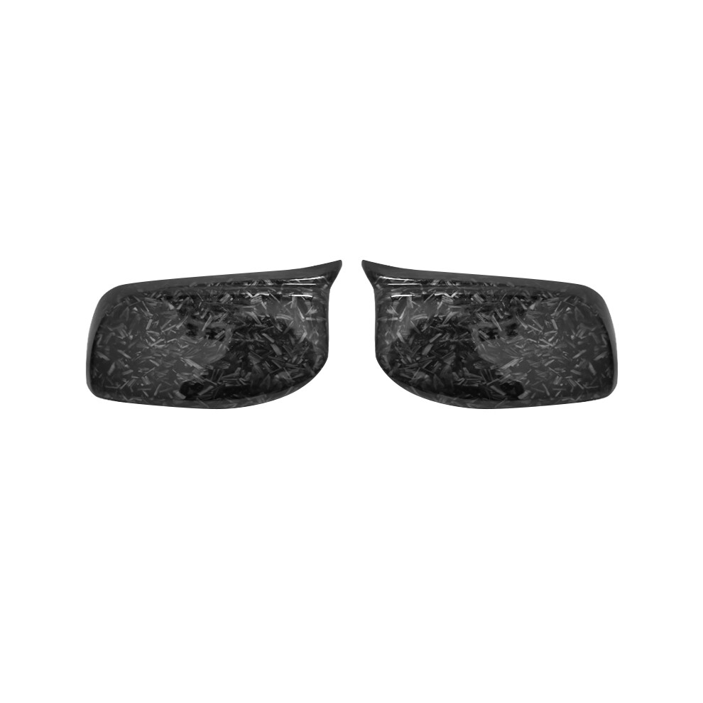 (Forged Carbon Look) Carbon Fiber Look Rearview Side Mirror Cover Caps For Bmw 5 Series Black 9486291546600