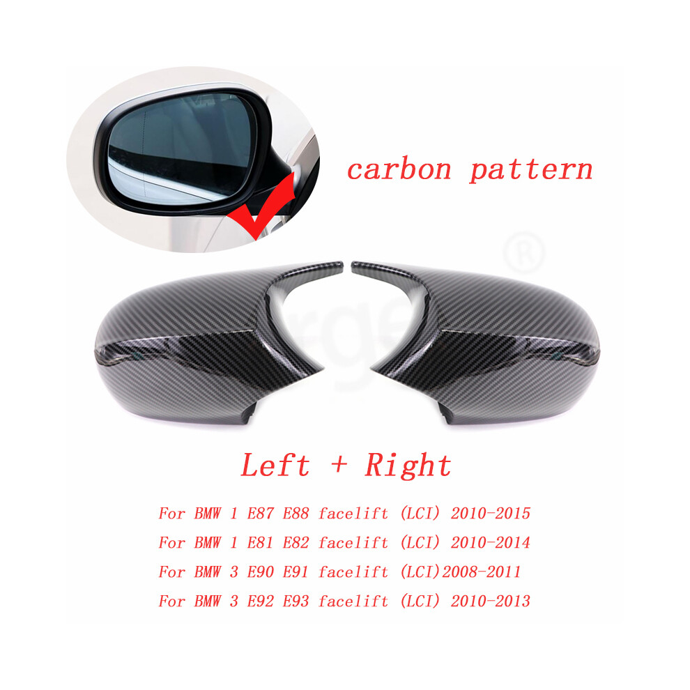 (New 2) Side Rearview Mirror Cap Wing Mirror Cover Fit For Bmw E90 E91 2005-2011 9486291547027