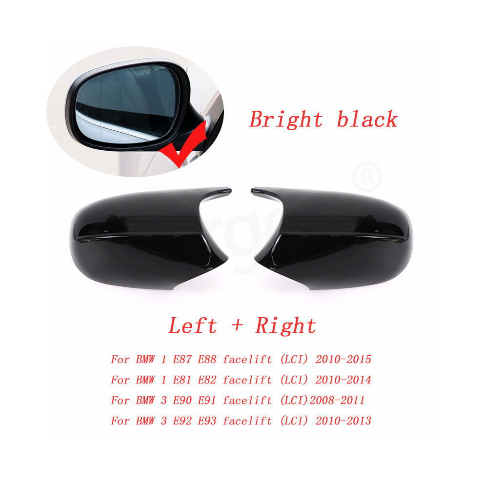 (New 1) Side Rearview Mirror Cap Wing Mirror Cover Fit For Bmw E90 E91 2005-2011 9486291547010