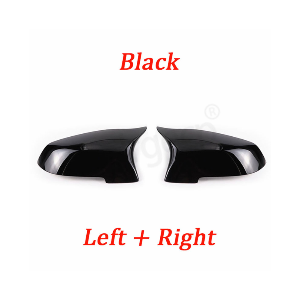 (Black) Carbon Fiber Look Car Rearview Side Mirror Cover Caps For Bmw 5 Black 9486291547850