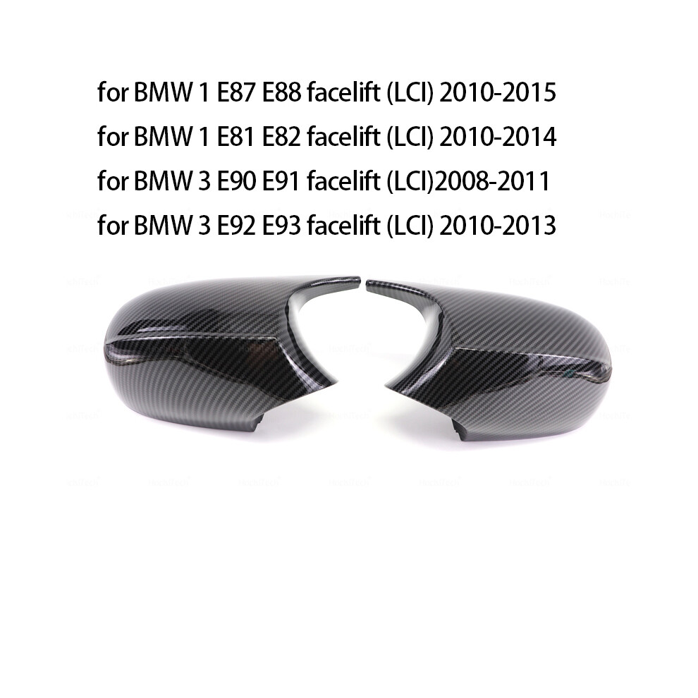 (Carbon Fiber Lci) Carbon Fiber Rearview Mirror Cap Wing Side Mirror Cover Fit For Bmw E90 9486291548413