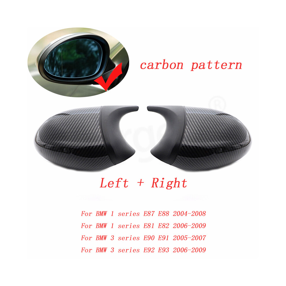(Carbon Fiber Pre-LCI) Carbon Fiber Rearview Mirror Cap Wing Side Mirror Cover Fit For BMW E90-image-OPC-PF96Z9R-NEW