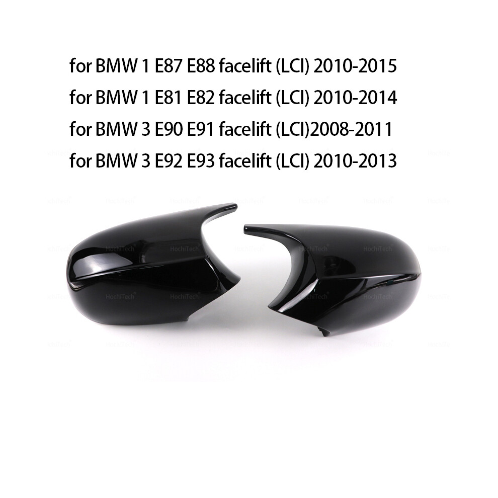 ( Lci) Carbon Fiber Rearview Mirror Cap Wing Side Mirror Cover Fit For Bmw E90 Black 9486291548390