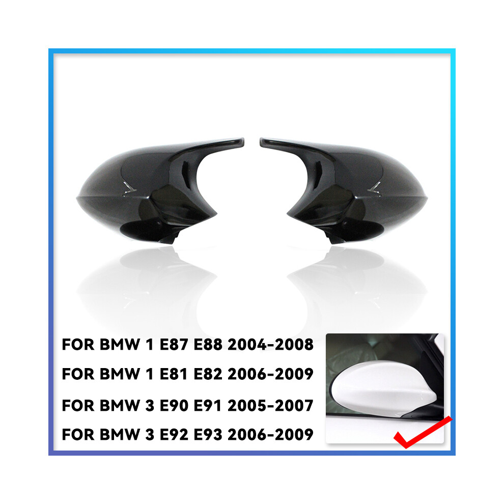 (Abs ) Side Rearview Mirror Cap Wing Mirror Cover Fit For Bmw E90 E91 2005-2011 Black 9486291548468