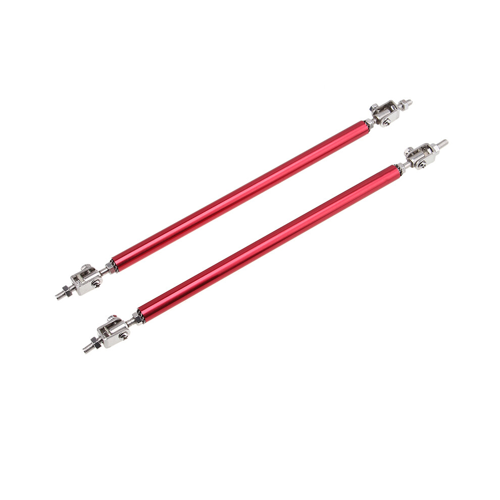 (20Cm ) 2Pcs/Set Stainless Steel Car Front Bumper Lip Adjustable Strut Splitter Red 9486291518478