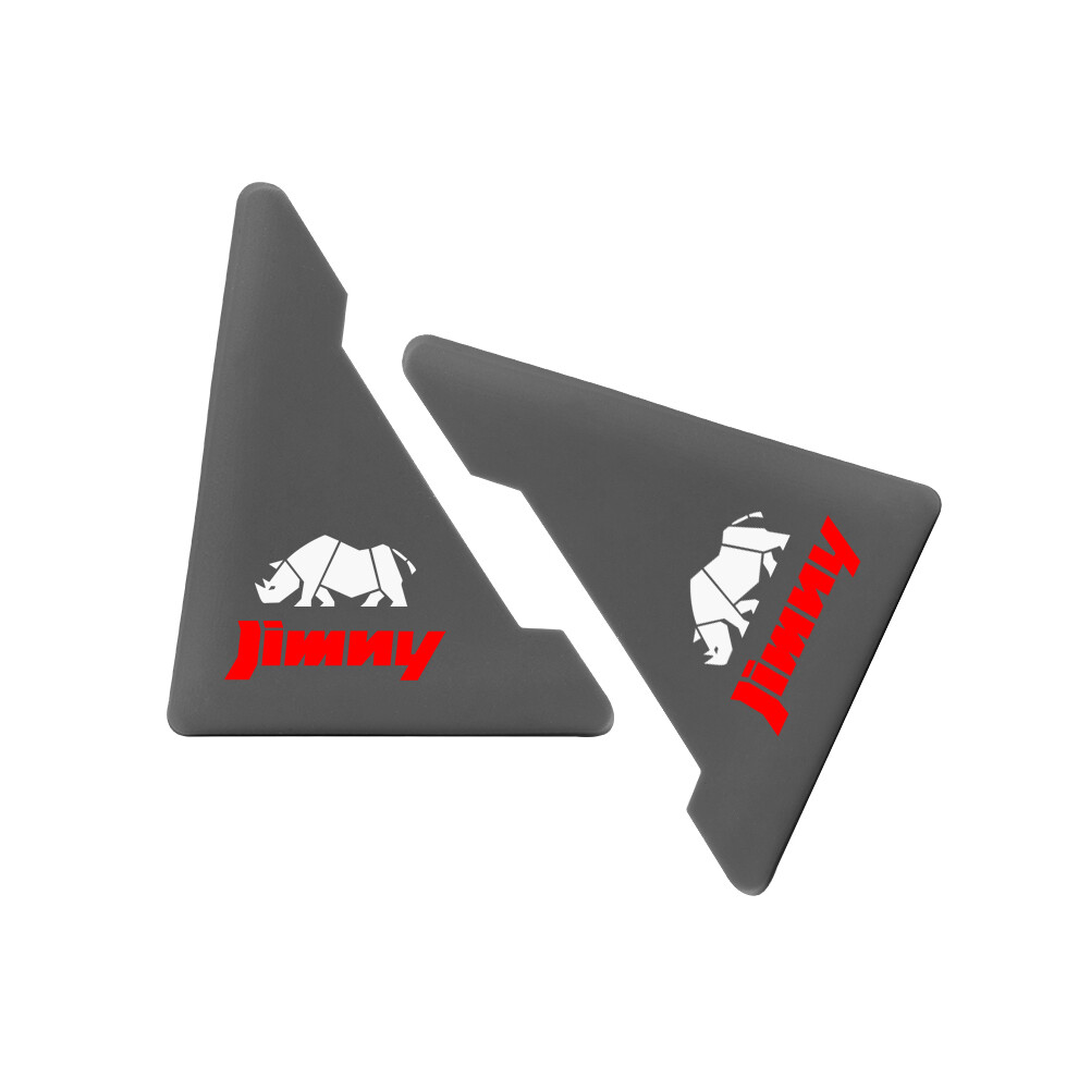 (Gray) 2Pcs Car Door Corner Silicone Protective Cover Waterproof Triangle Bumper Gray 9486291518553