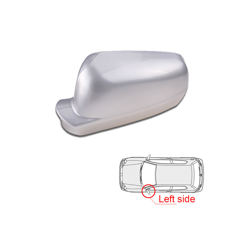 (Sliver Left) Rhyming Rearview Mirror Cap Wing Side Mirror Cover Housing Fit For Golf 9486291551222