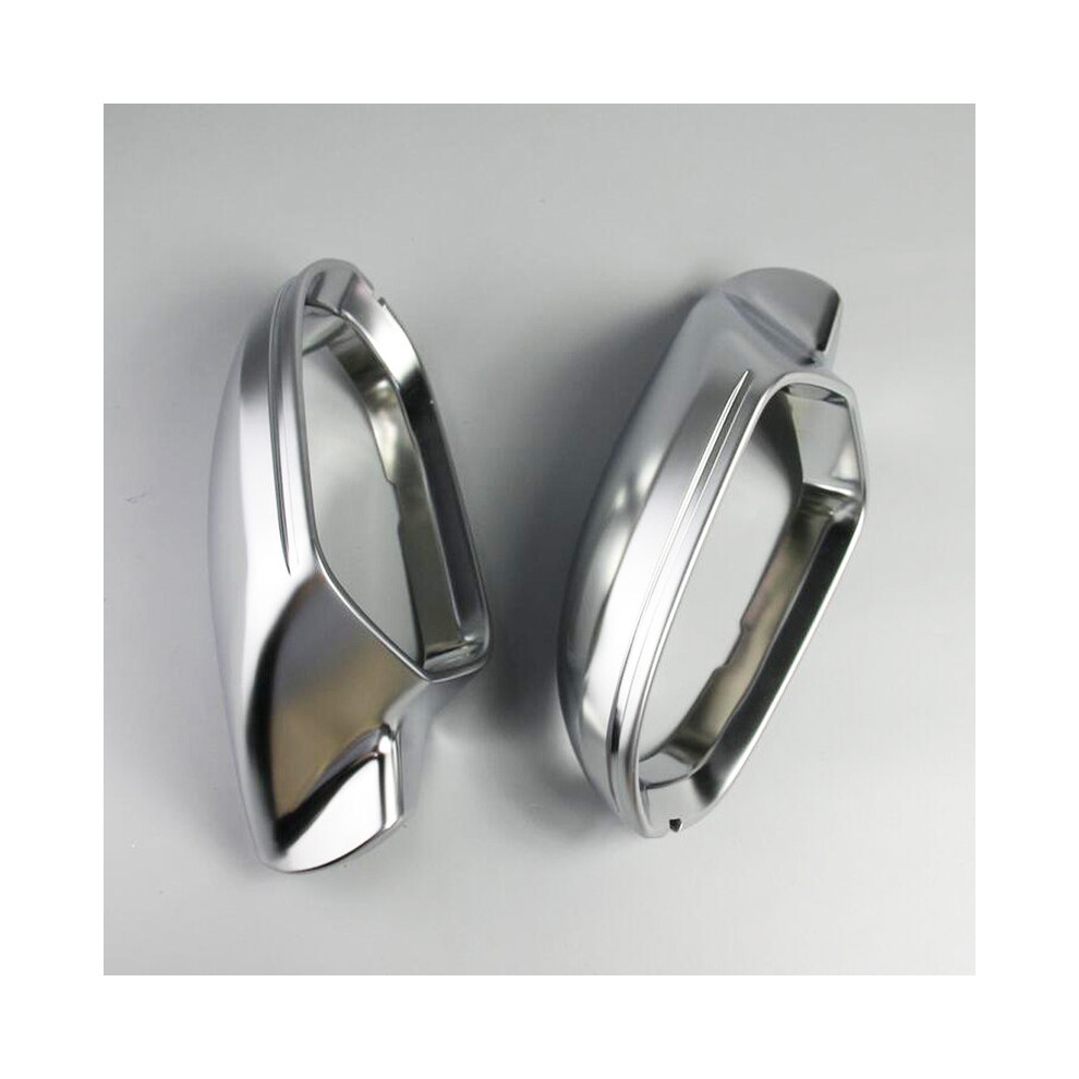 (Without Side Assist) Car Mirror Cover For Audi A6 C7 S6 Rs6 2013+ Matte Chrome Rearview Silver 9486291557699