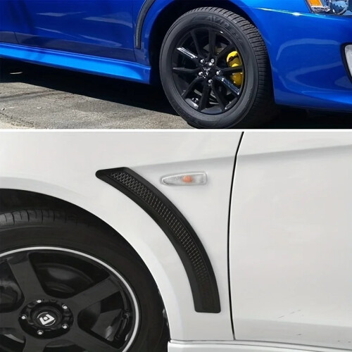 For Mitsubishi Lancer EX EVO 2008-2015 Black Front Fender Side Wheel Eyebrow 2