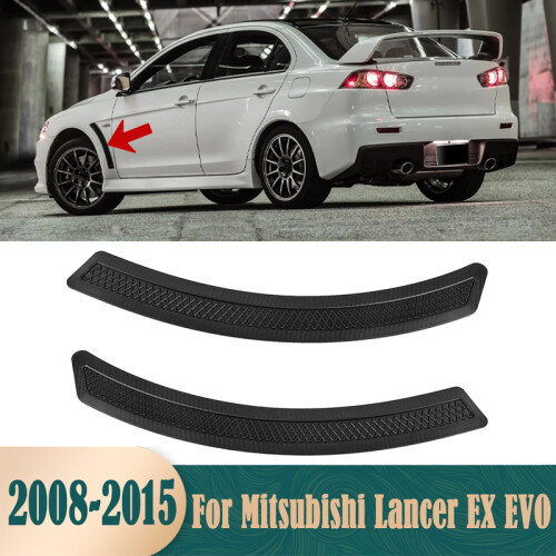 For Mitsubishi Lancer EX EVO 2008-2015 Black Front Fender Side Wheel Eyebrow 1