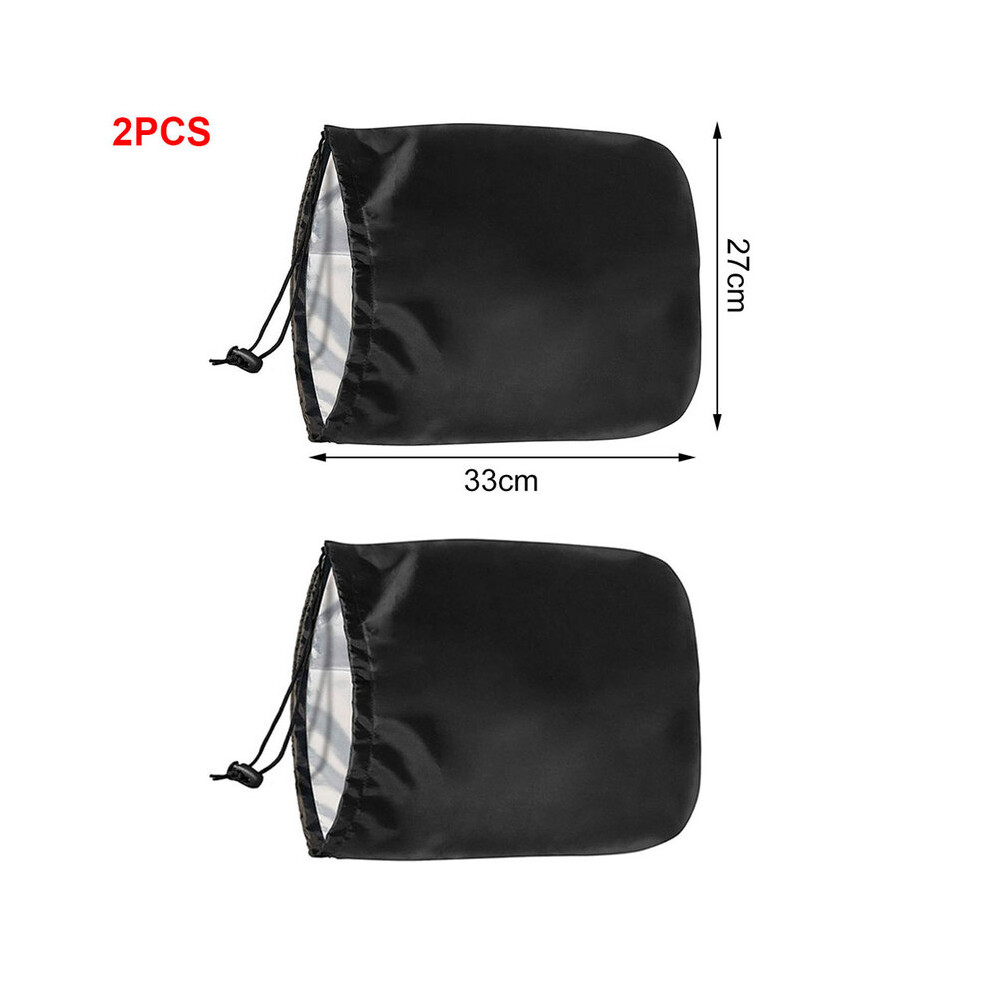 2Pcs Car Rear View Side Mirror Frost Guard Snow Ice Winter Auto Rainproof Black 9486291529221