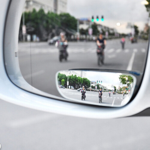 2pcs 360 Degree Adjustable Glass Frameless Car Rearview Rear View Mirror 1