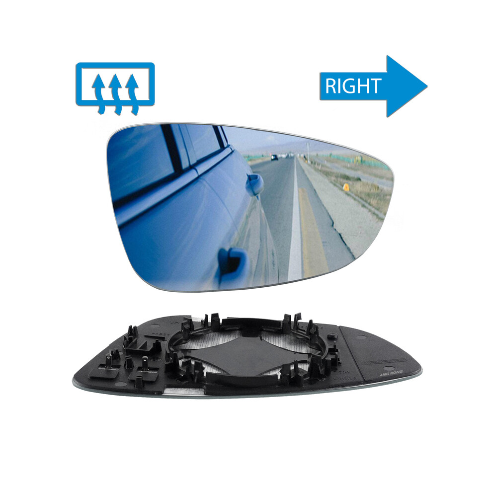 For Vw Passat B7 Right Driver Side Convex Door Wing Mirror Glass 2010-15 9486291532450