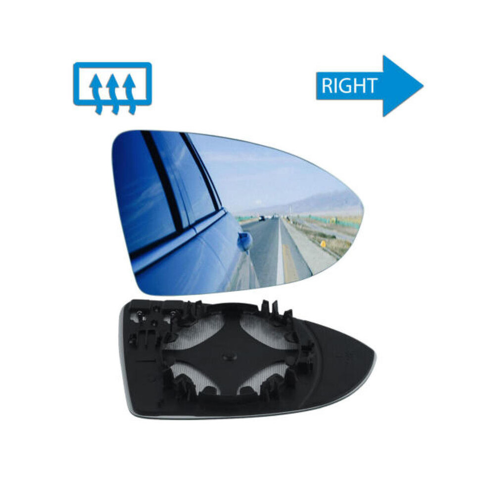 For Vw Golf Mk7 2012-19 Right Driver Side Wing Mirror Glass Heated Convex 9486291532603