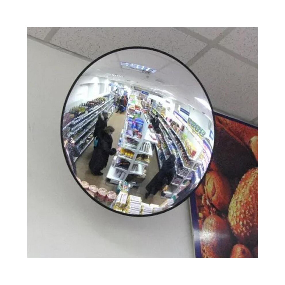 Outdoor Convex Mirror 11.8in Round Adjustable Security Mirror Wide Angle
