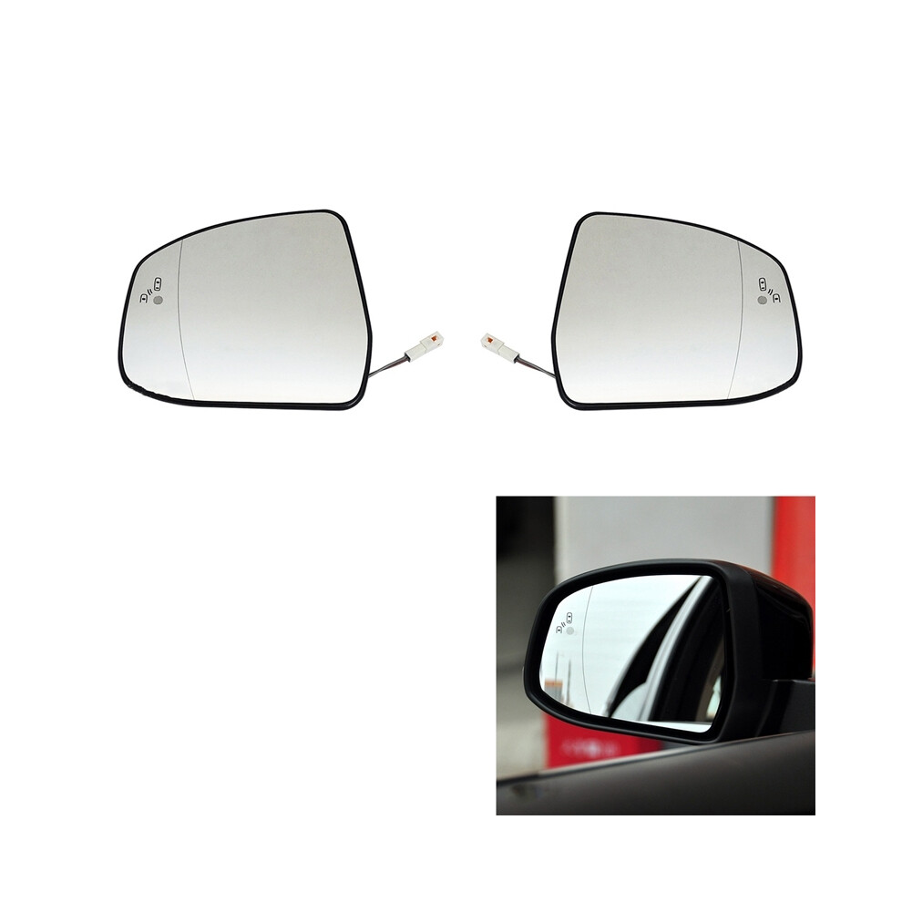 Heated Auto Side Mirror Glass Blind Spot Warning For Ford Focus Mk2 Mk3 9486291554353