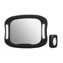 Baby Car Mirror with Light Remote Controller Acrylic Adjustable Baby Mirror