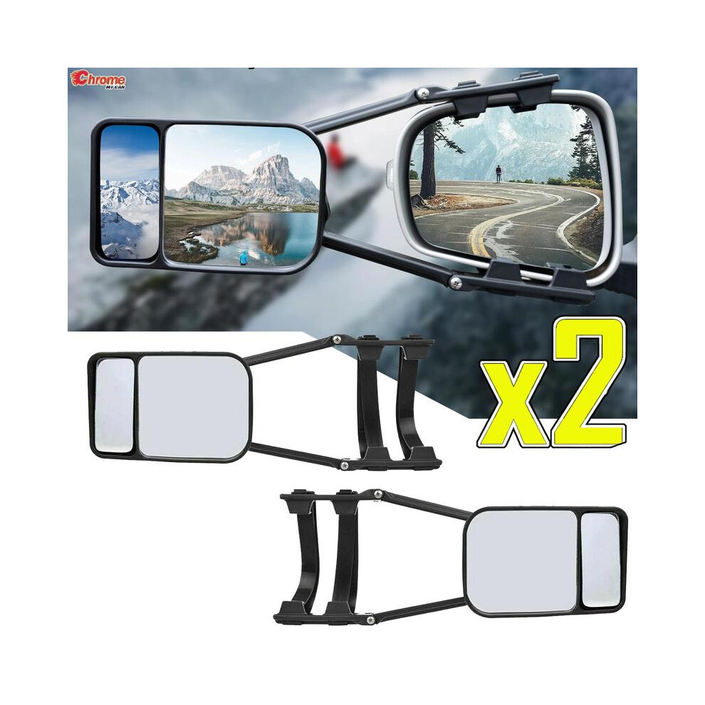 2Pcs Universal Towing Mirror Tow Mirror Caravan Trailer Car Rear View 9486291554674
