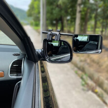 1 Pair Rotatable Car Towing Mirror PP Glass Adjustable Towing Mirrors