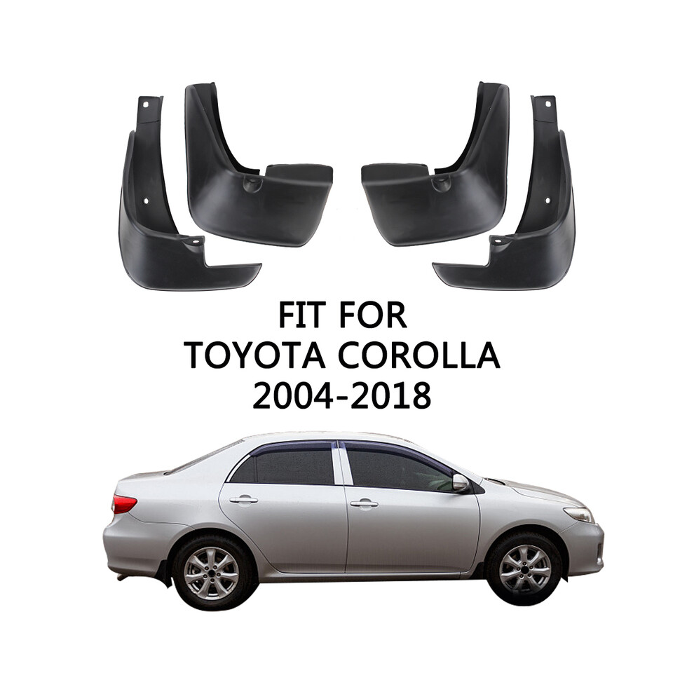 For Toyota Corolla 2004-2018 Pvc 4Pcs/Set Mud Flaps Mudflaps Splash Guards Black 9486291561634