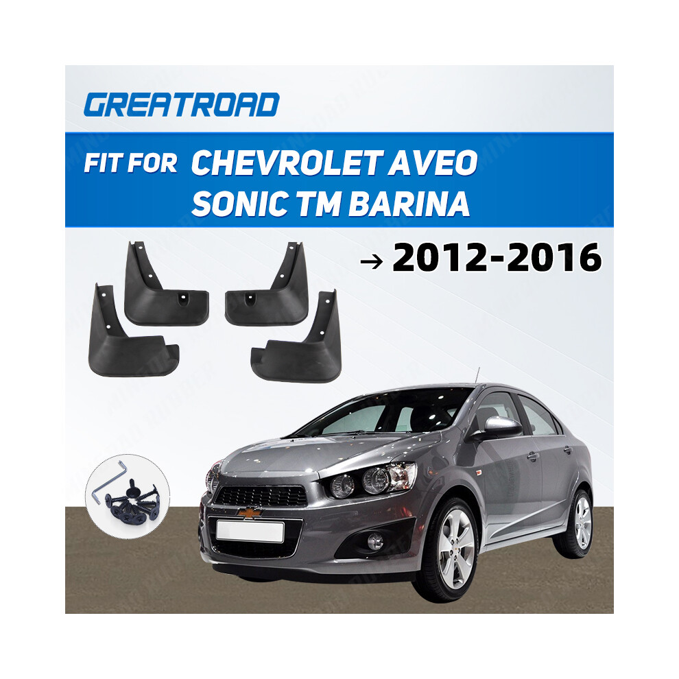 Car Mud Flaps For Chevrolet Aveo Sonic Tm Barina 2012-2016 Mudflaps Splash 9486291562006
