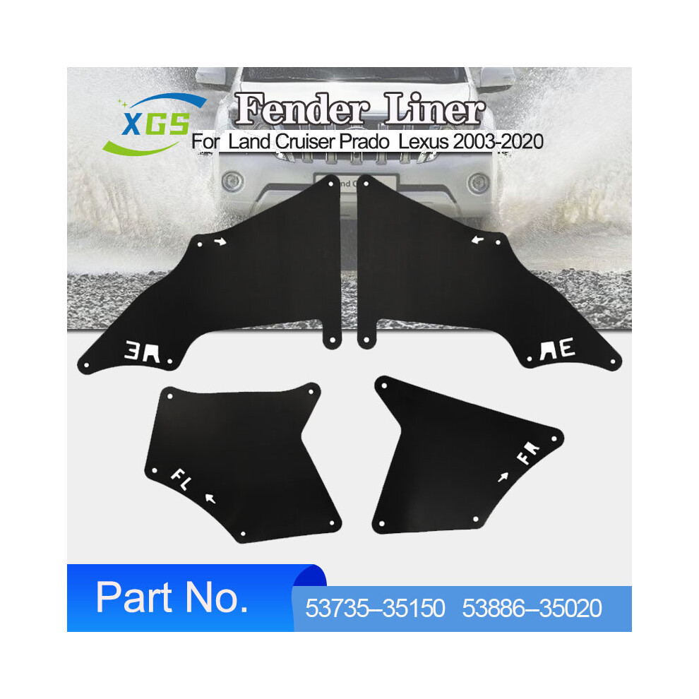 53735-35150 Splash Shield Fender Liners For Toyota Land Cruiser Prado 9486291561993