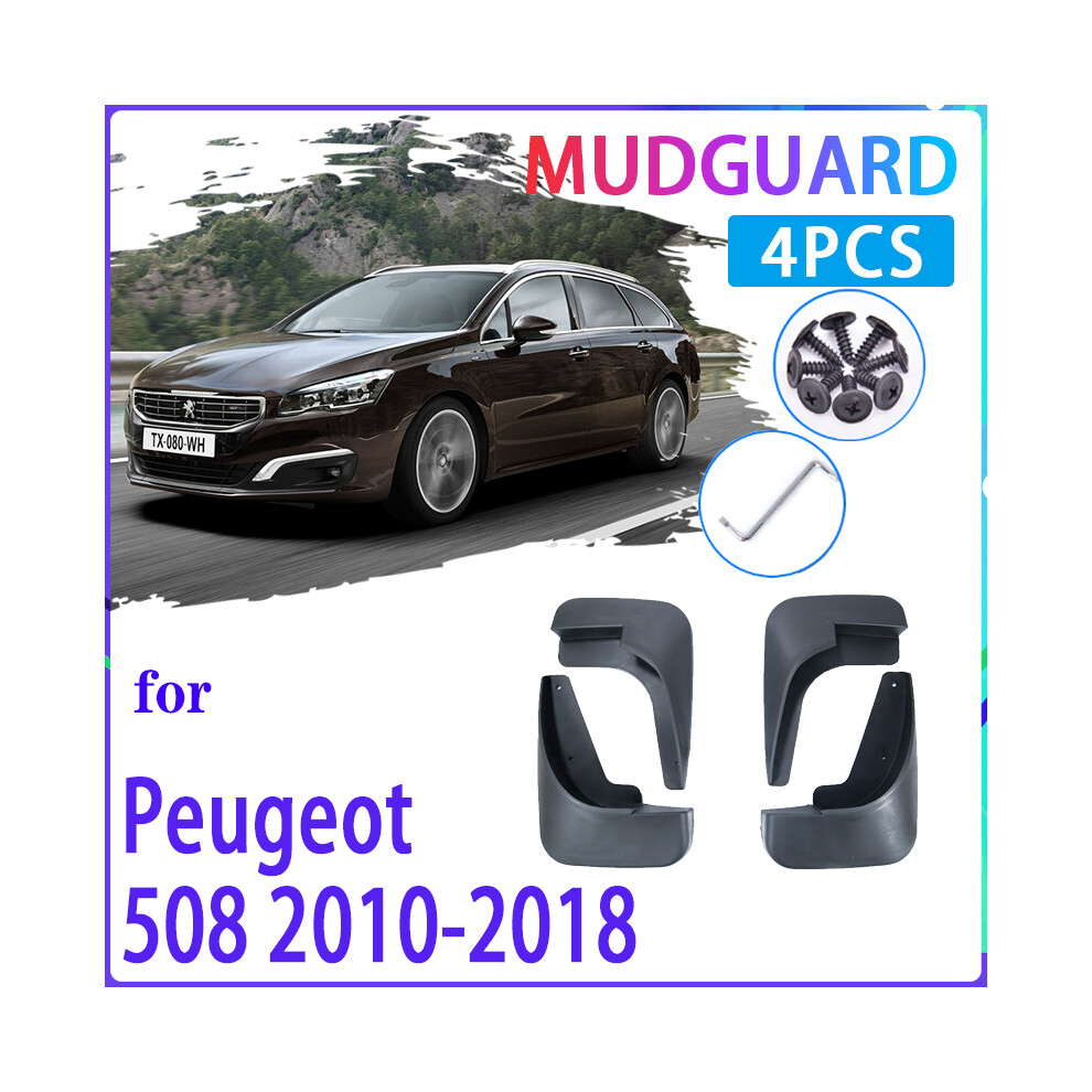 4 PCS Car Mud Flaps for Peugeot 508 SW 508sw 2010~2018 2011 2012 2013