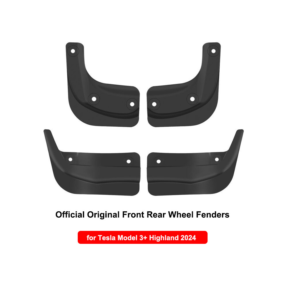 Mud Flaps For Tesla Model 3 Highland 2024 Mudguard Official Original Front 9486291562327