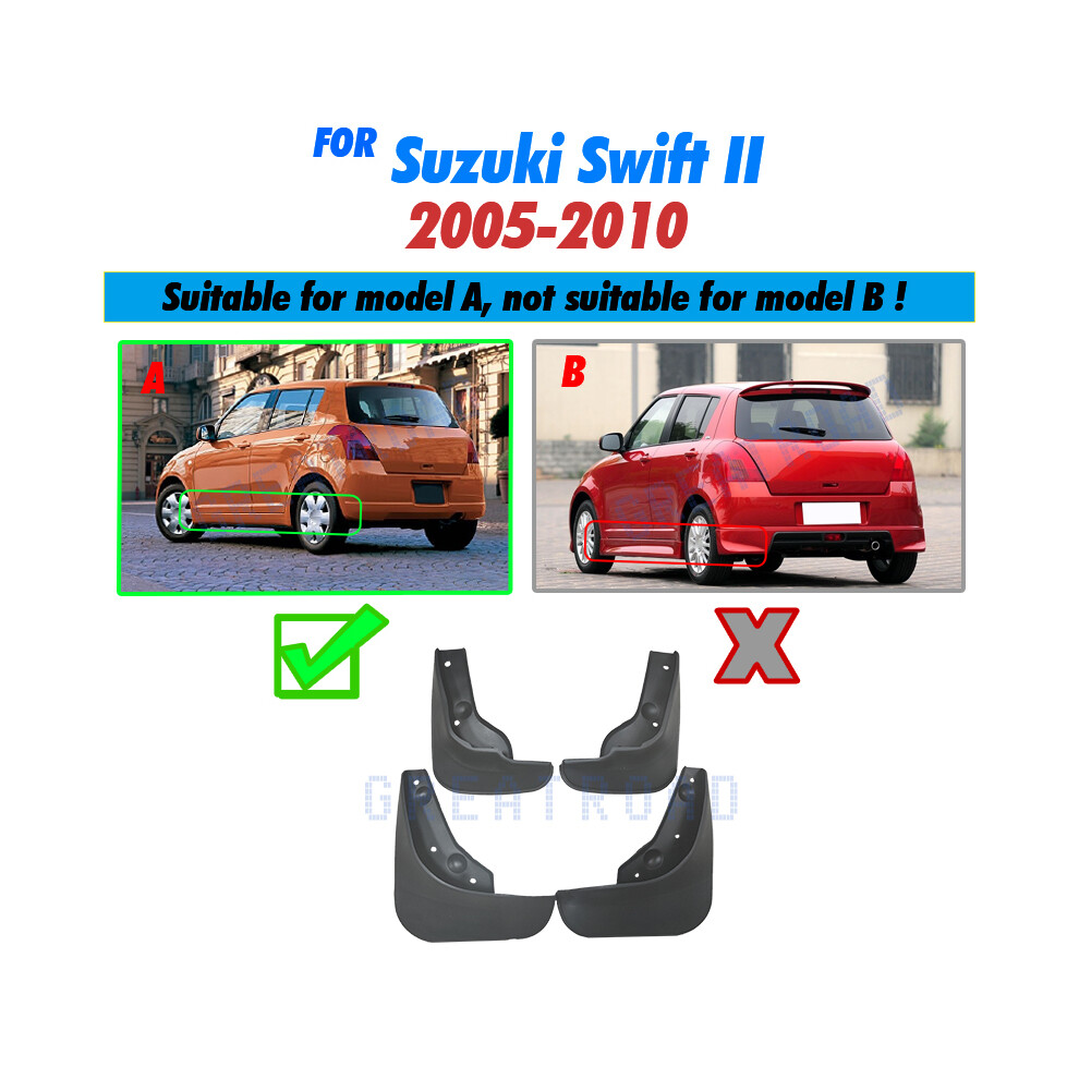 Car Mud Flaps For Sui Swift 2 Ii 2005-2010 Mudflaps Splash Guards Mud 9486291563133