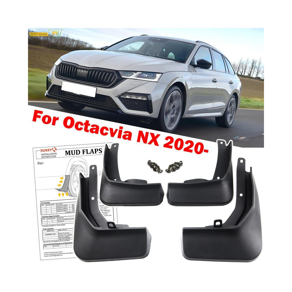 Set Car Mudflaps For Skoda Octavia Nx A8 Rs Sedan Liftback Combi 2020 9486291563355