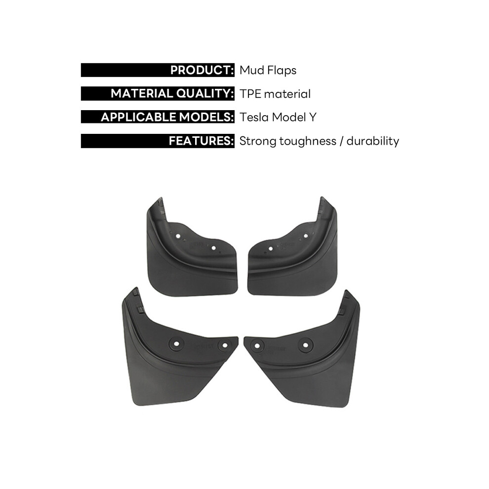 ?2020-2023?For Tesla Model Y Car Wheel Mud Flaps Splash Guards Mudflaps 9486291563478